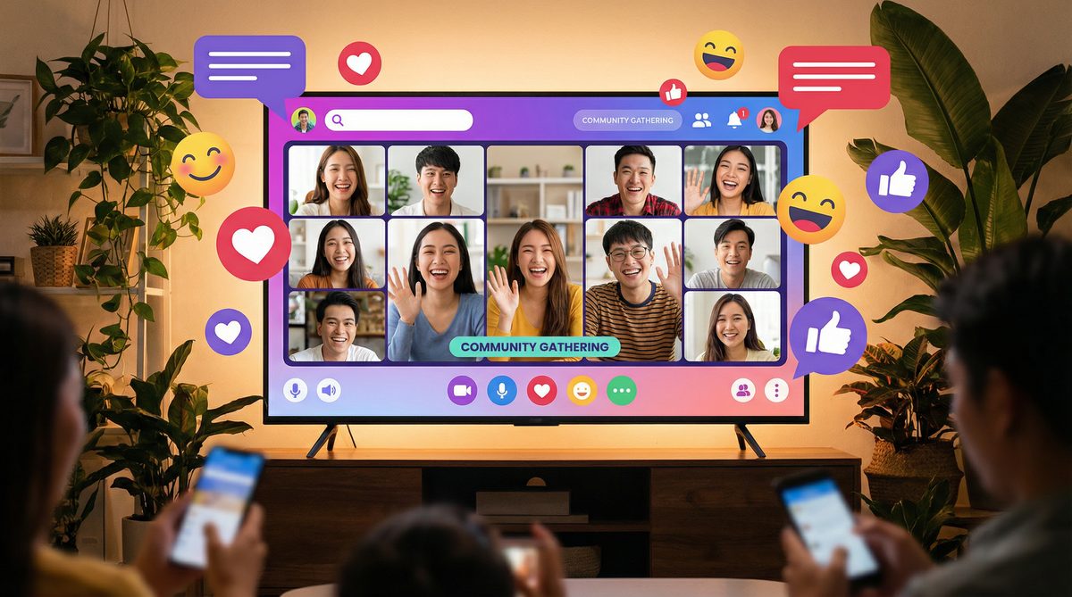 中文字幕视频社区互动场景